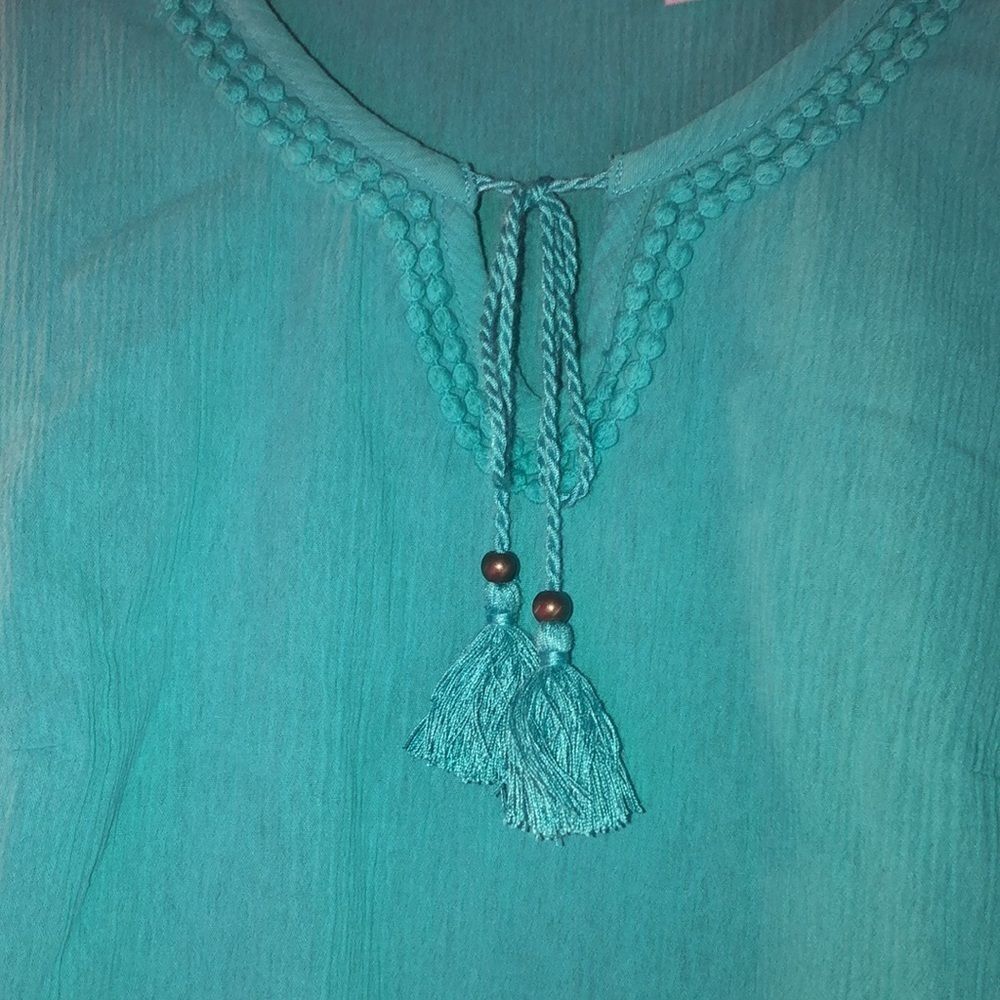 NWOT Womens Small Denim & Co Boho Style Blouse - Picture 3 of 7
